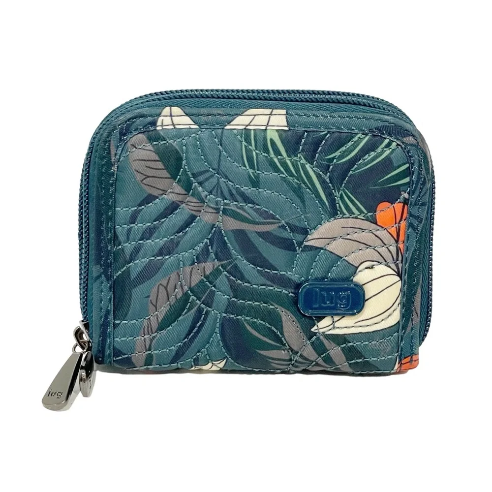 LUG Splits Compact RFID Multi Pocket Wallet Lily Teal